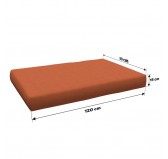 Set de 2 Fundas para Cojines de Palets: 1x 120x80 cm + 1x 120x40 cm – Naranja Set de 2 Fundas para Cojines de Palets: 1x 120x80 cm + 1x 120x40 cm – Naranja