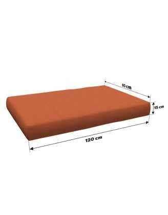 Set de 2 Fundas para Cojines de Palets: 1x 120x80 cm + 1x 120x40 cm – Naranja