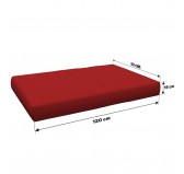 Set de 2 Fundas para Cojines de Palets: 1x 120x80 cm + 1x 120x40 cm – Rojo