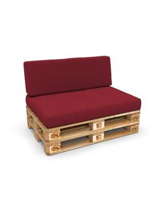 Funda para Cojín de Asiento 120x80 cm para Palets – Burdeos