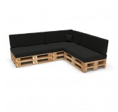Funda para Cojín Decorativo 40x40 cm para Palets – Negro Funda para Cojín Decorativo 40x40 cm para Palets – Negro
