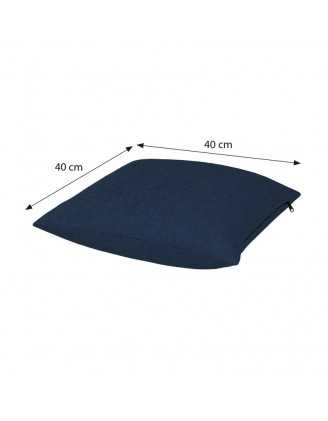 Cojín Decorativo para Palets y Sofá de Jardín, 40x40 cm, Azul Oscuro