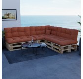 Cojín Decorativo para Palets y Sofá de Exterior, 40x40 cm, Naranja