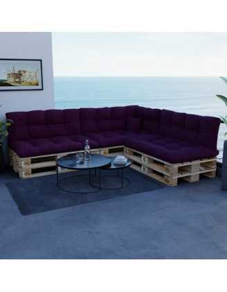 Cojín Decorativo para Palets y Sofá de Exterior, 40x40 cm, Violeta