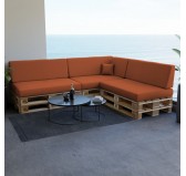 Cojín Decorativo para Palets y Sofá de Jardín, 40x40 cm, Naranja