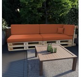 Cojín Decorativo para Palets y Sofá de Jardín, 40x40 cm, Naranja